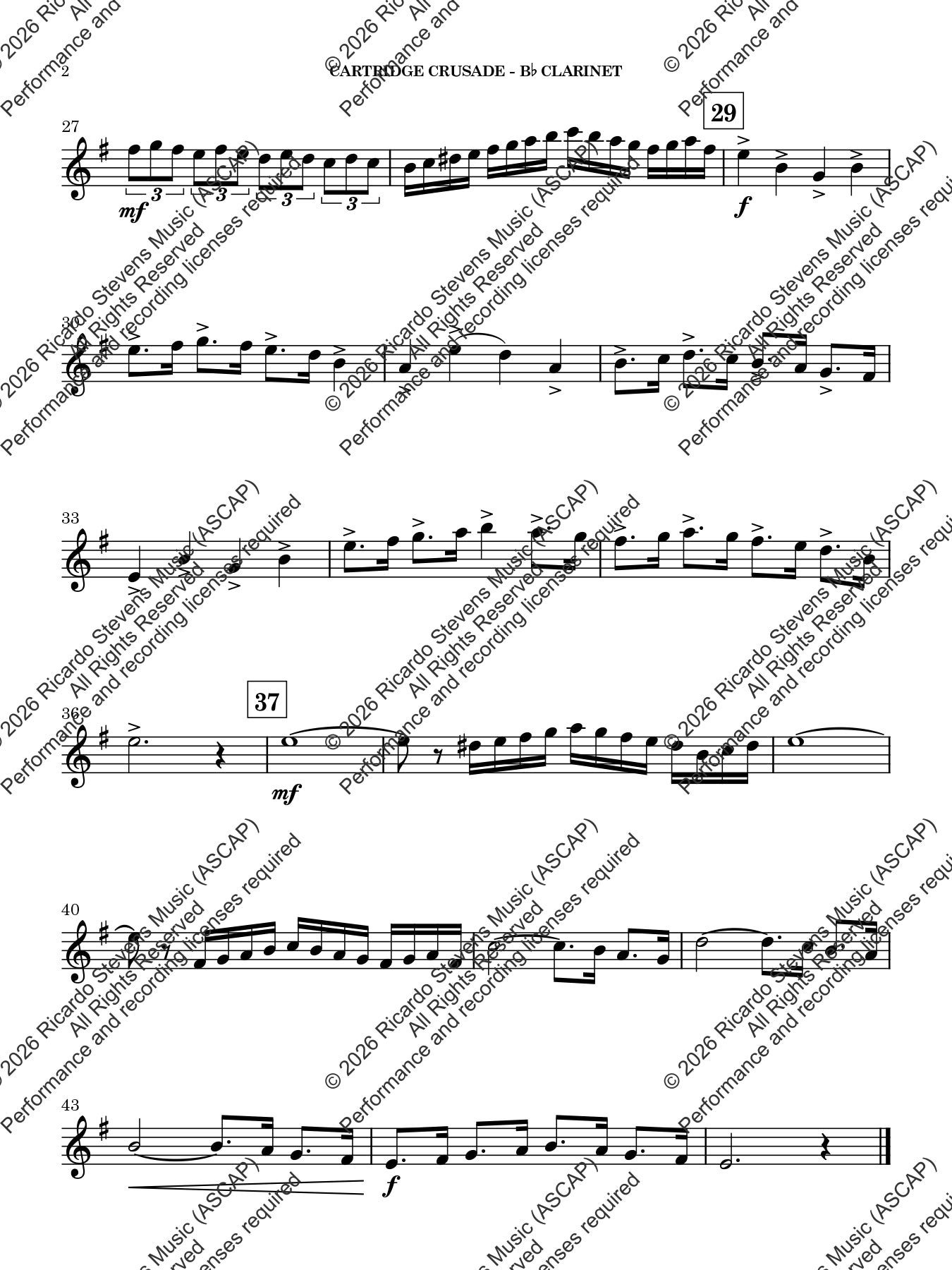 Cartridge Crusade - Bb Clarinet