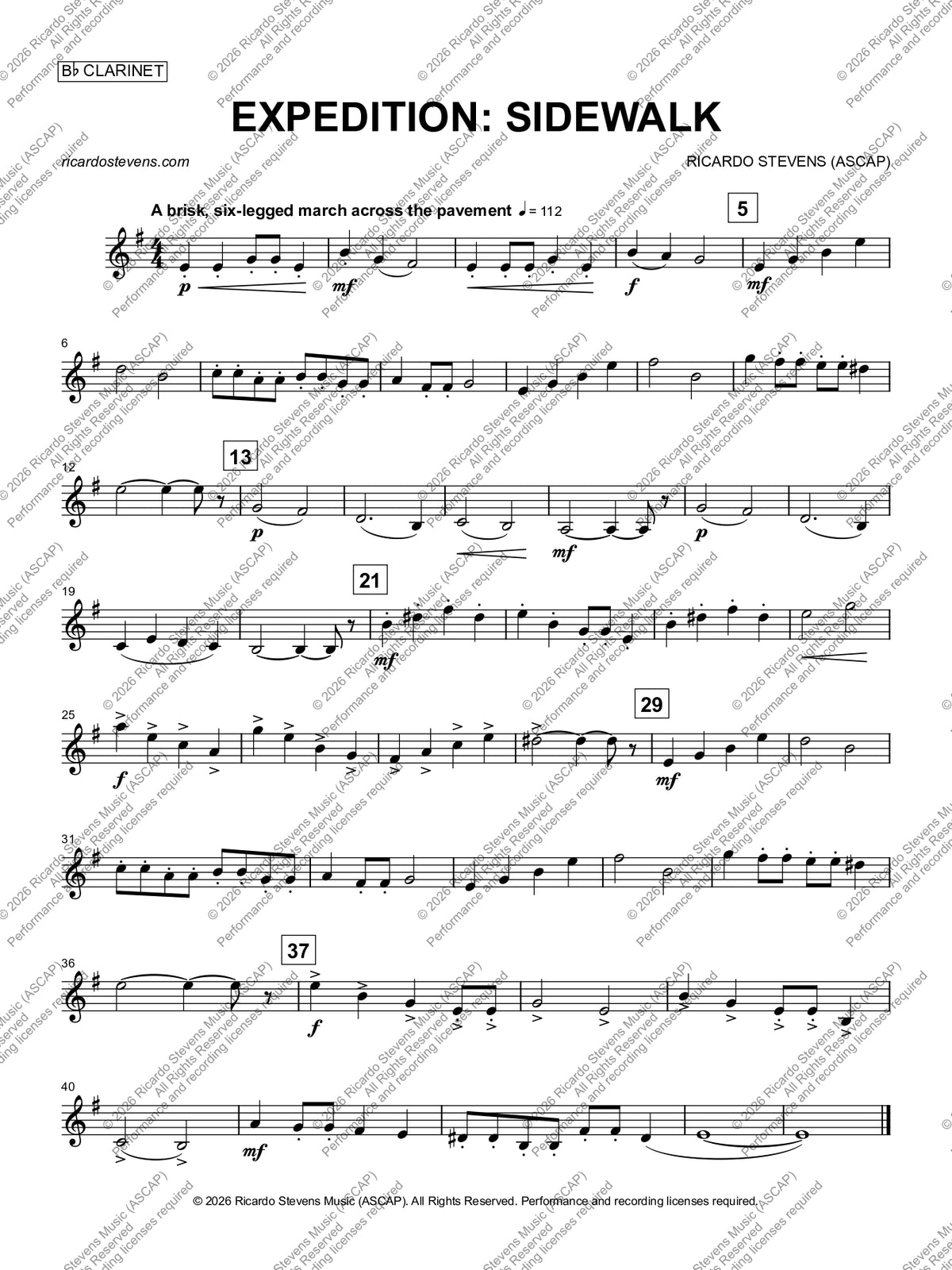 Expedition: Sidewalk - Bb Clarinet
