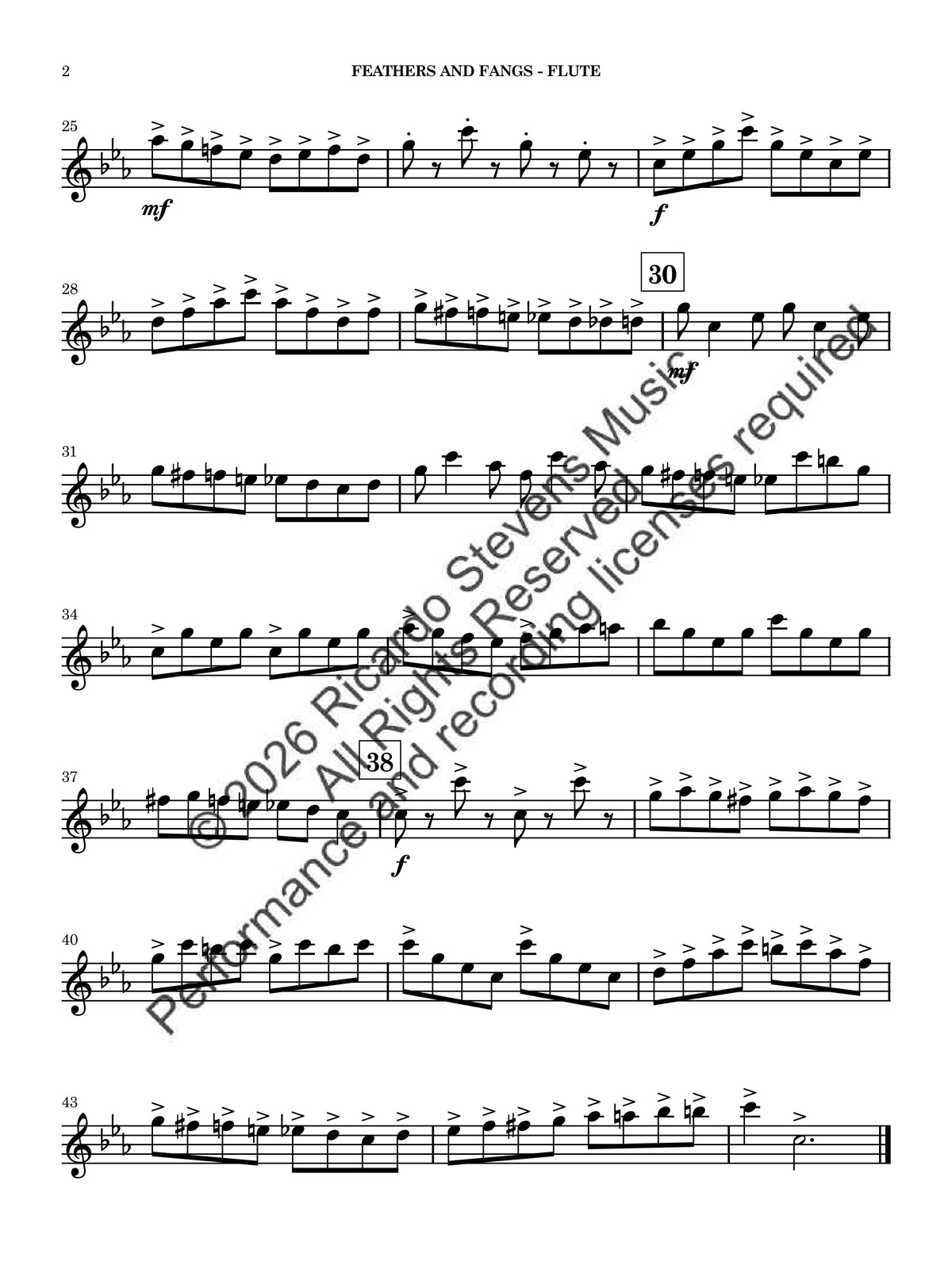 Feathers and Fangs (Flute)