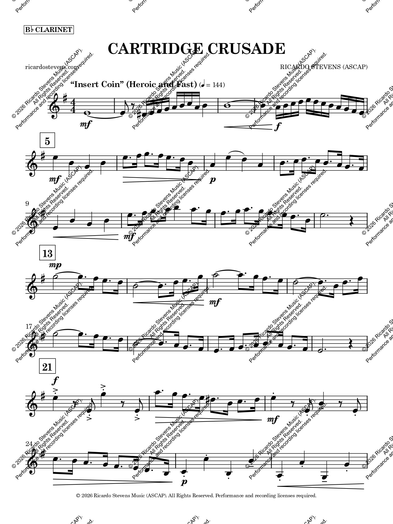 Cartridge Crusade - Bb Clarinet