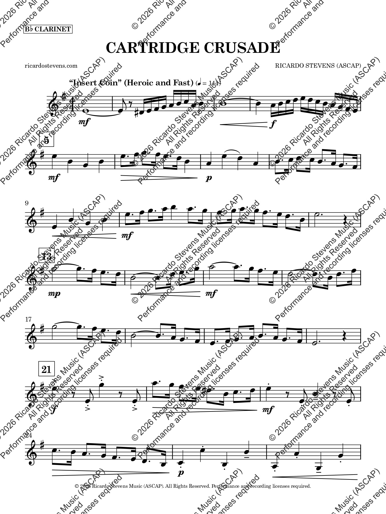 Cartridge Crusade - Bb Clarinet