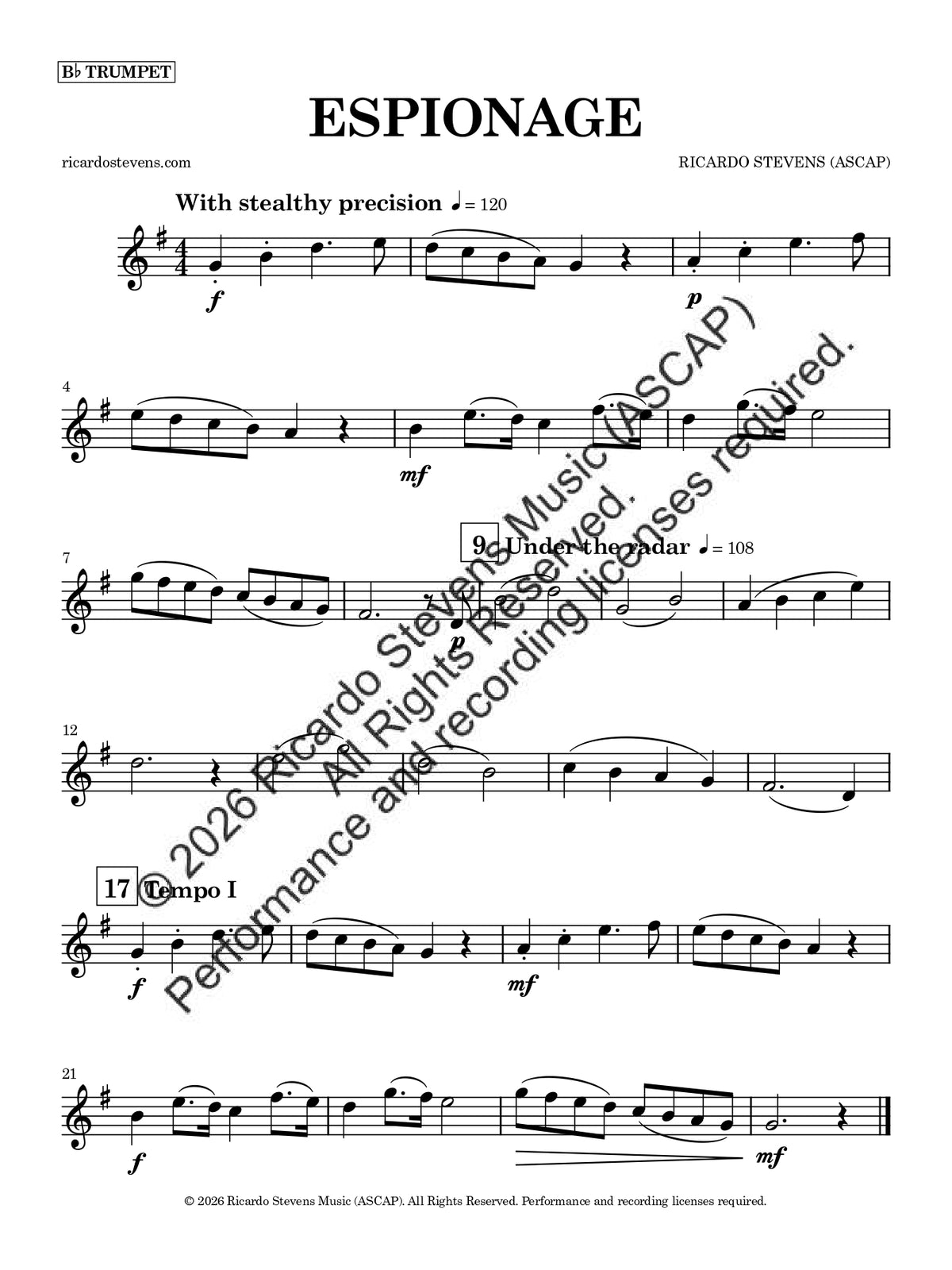 Espionage (Bb Trumpet)