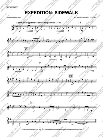 Expedition: Sidewalk - Bb Clarinet