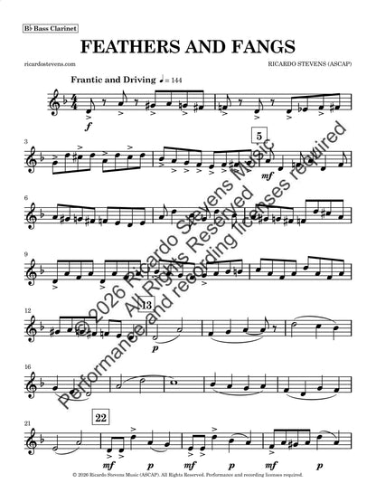 Feathers and Fangs (Bb Bass Clarinet)