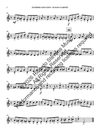 Feathers and Fangs (Bb Bass Clarinet)
