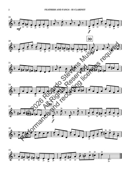 Feathers and Fangs (Bb Clarinet)