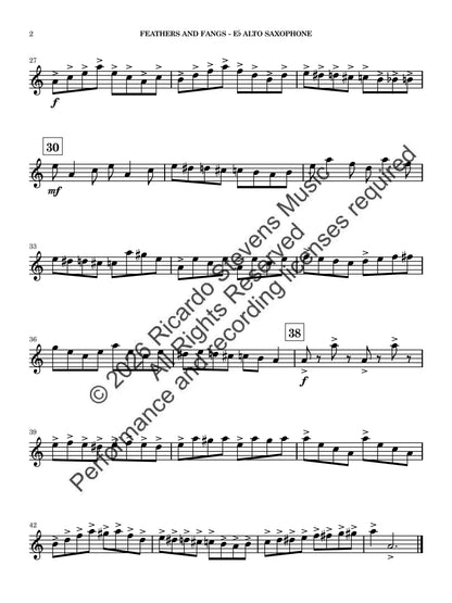 Feathers and Fangs (Eb Alto Saxophone)