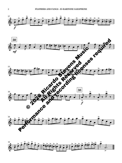 Feathers and Fangs (Eb Baritone Saxophone)