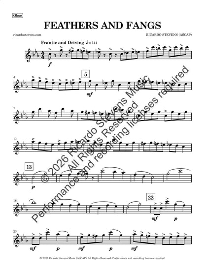Feathers and Fangs (Oboe)