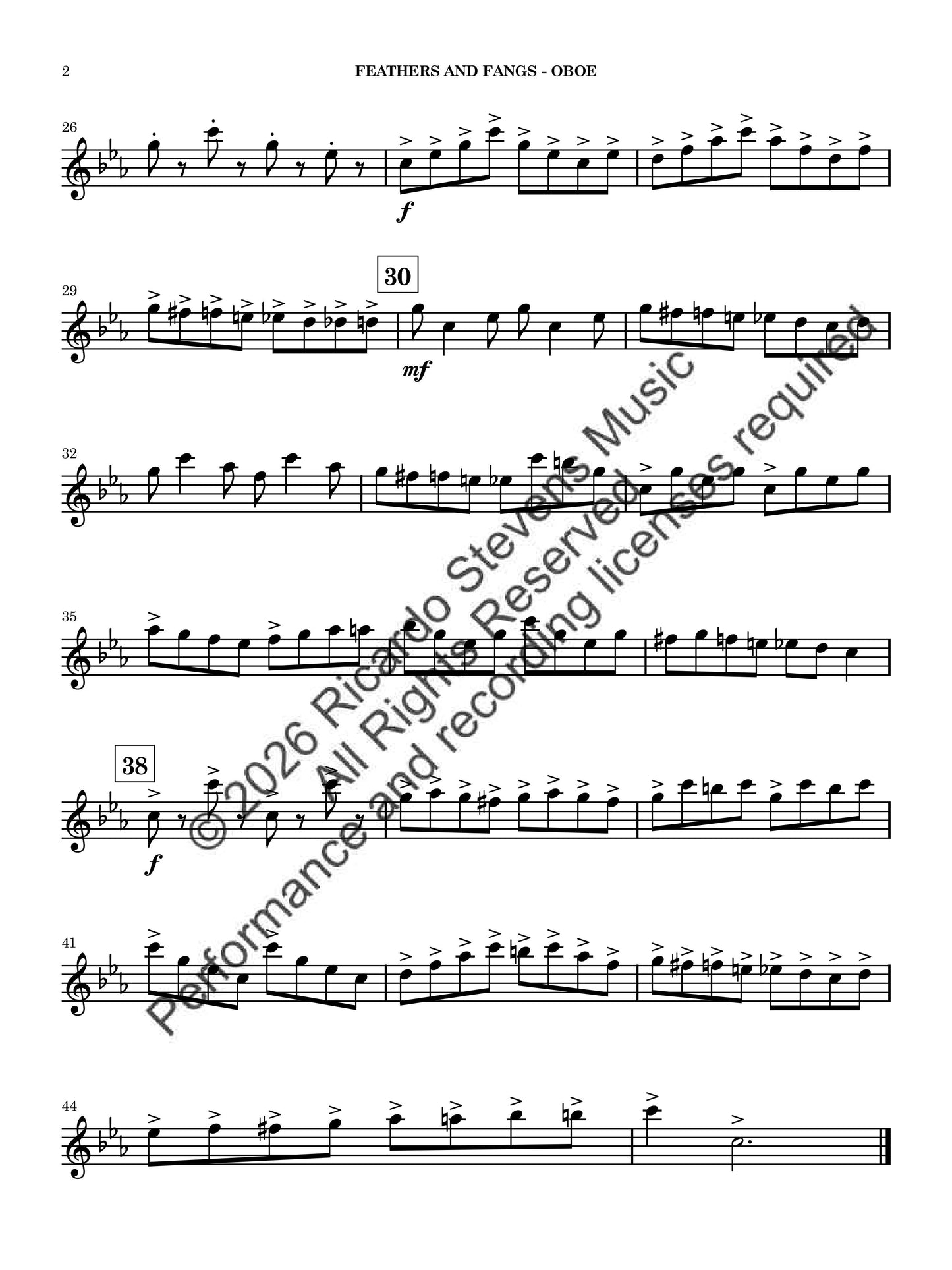 Feathers and Fangs (Oboe)