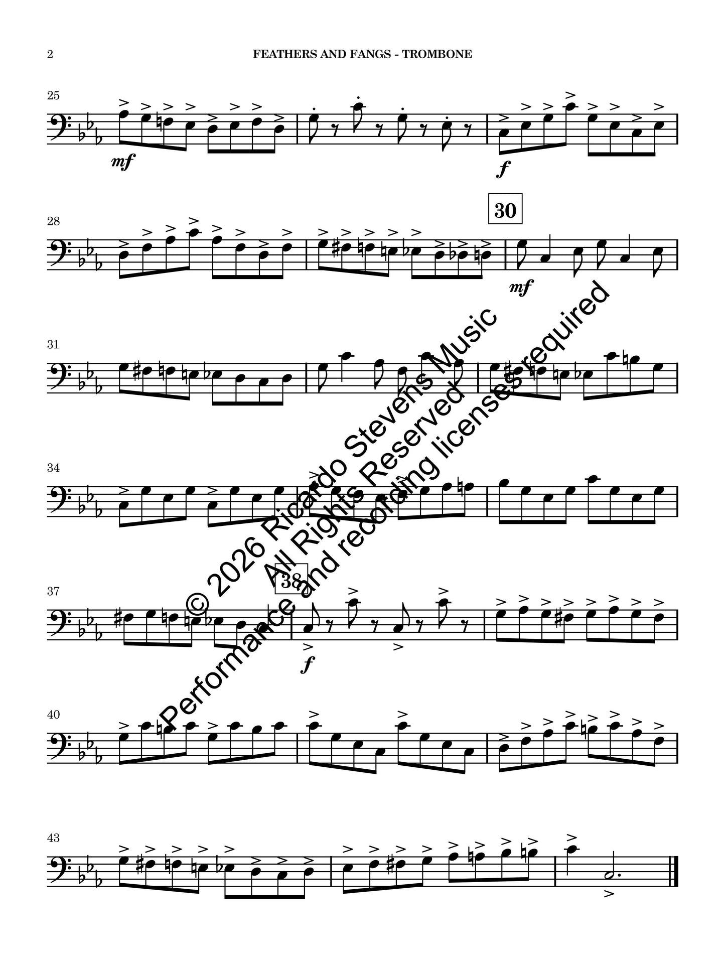 Feathers and Fangs (Trombone)