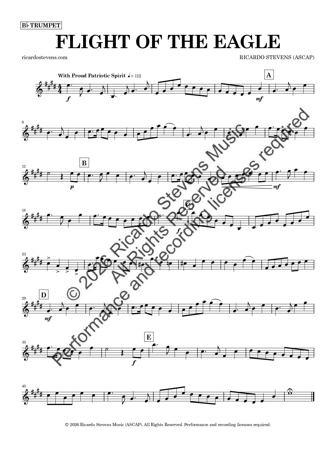 Flight of the Eagle - Bb Trumpet