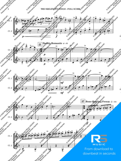 The Skeleton's Tango (Bb Clarinet)