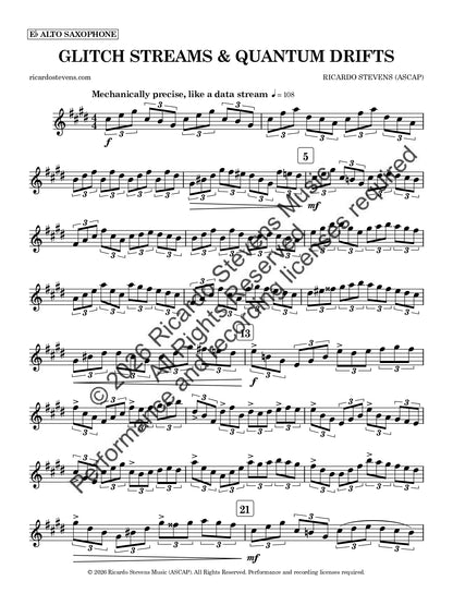 Glitch Streams & Quantum Drifts (Eb Alto Saxophone)