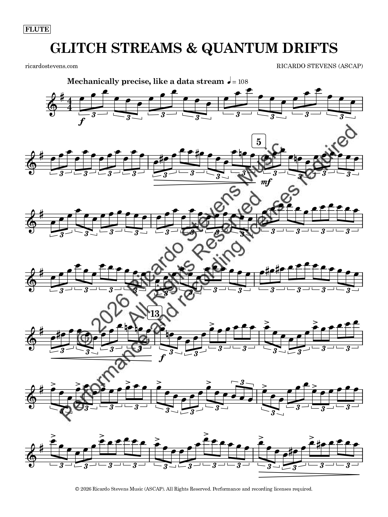 Glitch Streams & Quantum Drifts (Flute)