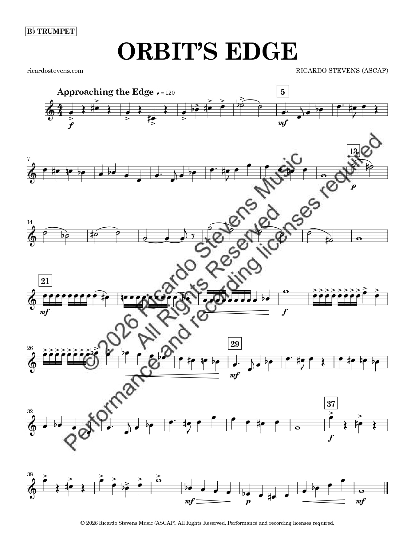 Orbit's Edge (Bb Trumpet)