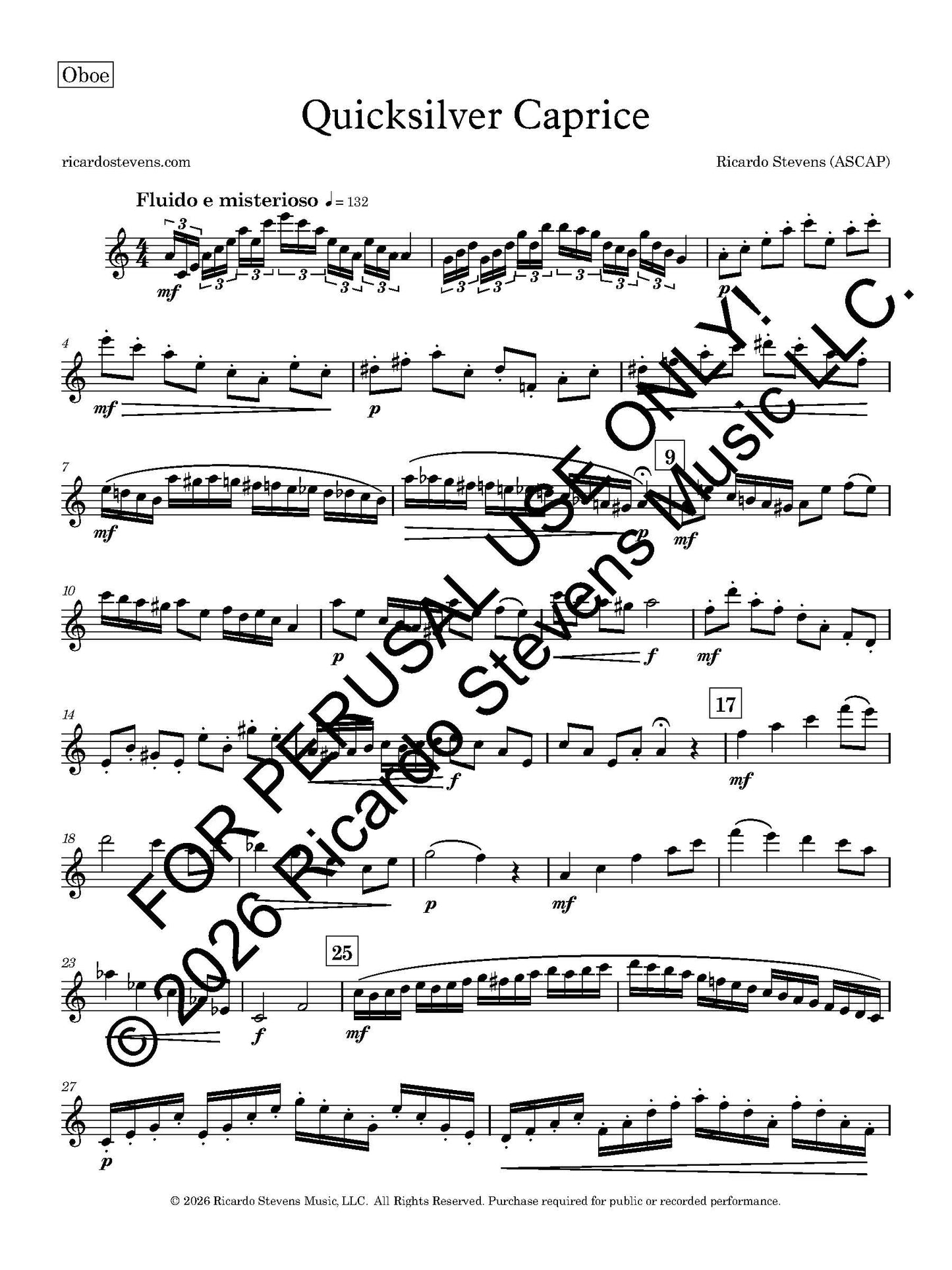 Quicksilver Caprice (Flute)
