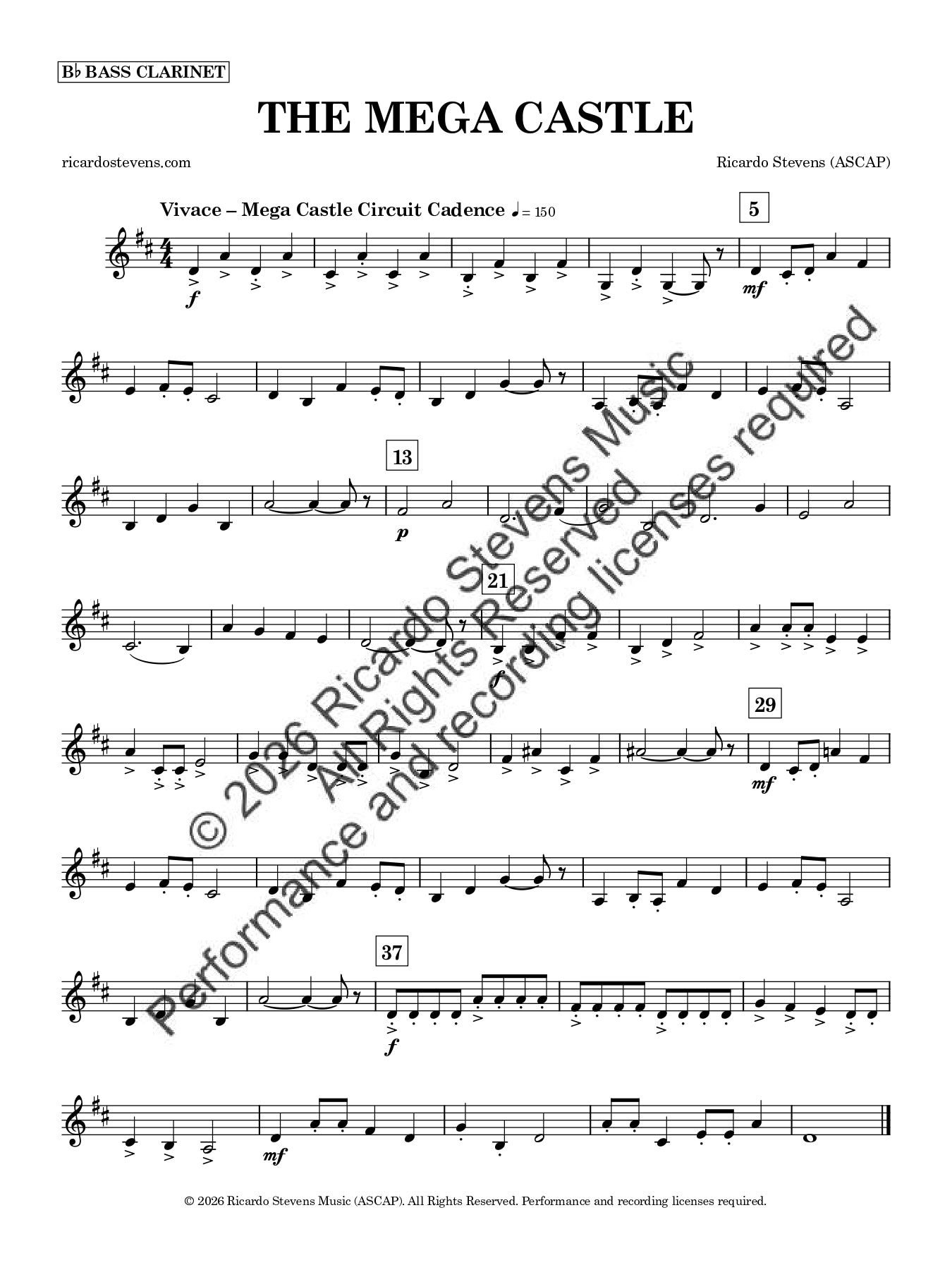 The Mega Castle (Bb Bass Clarinet)