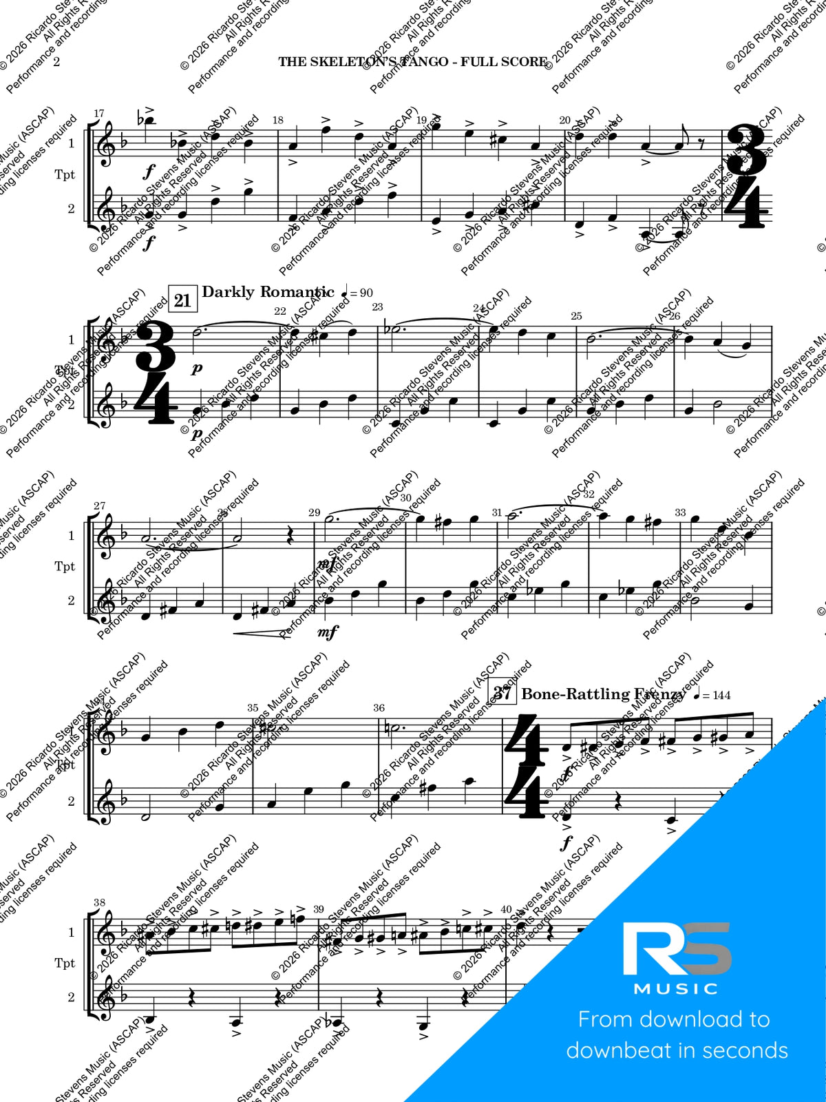 The Skeleton's Tango (Bb Trumpet)