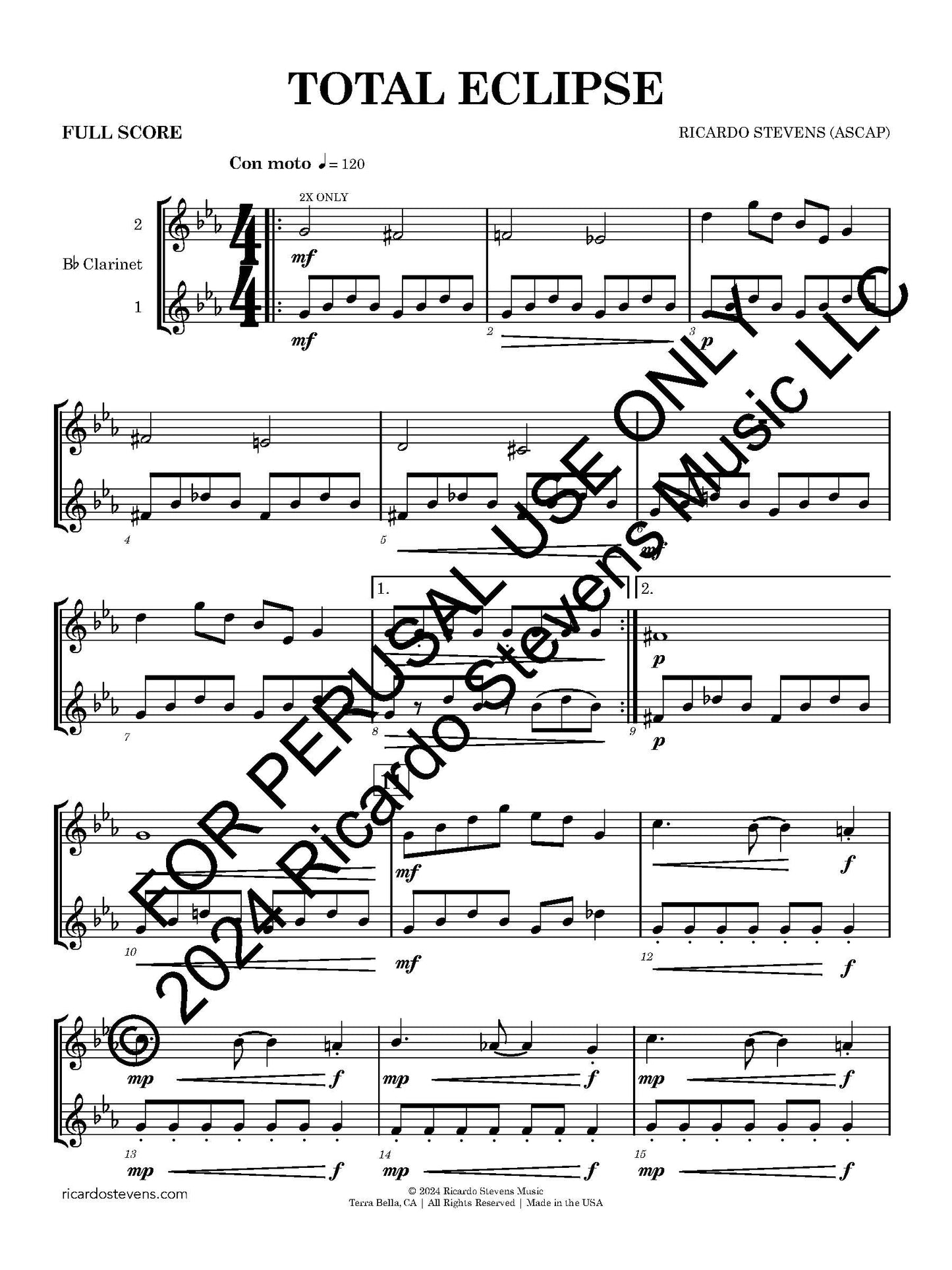 Total Eclipse (Bb Trumpet)